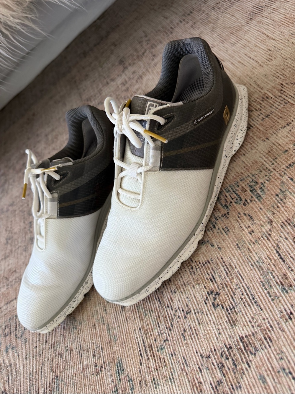FootJoy Men’s White and Gray Athletic Golf Shoes